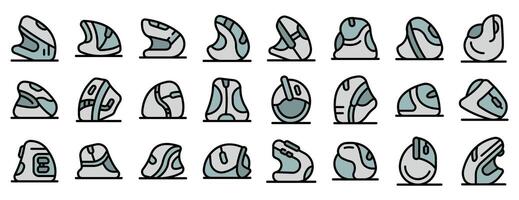 Collection of ergonomic computer mouse designs vector
