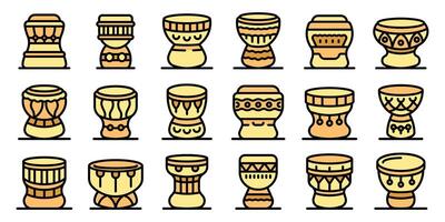 African drums collection showcasing rich cultural heritage and rhythms vector