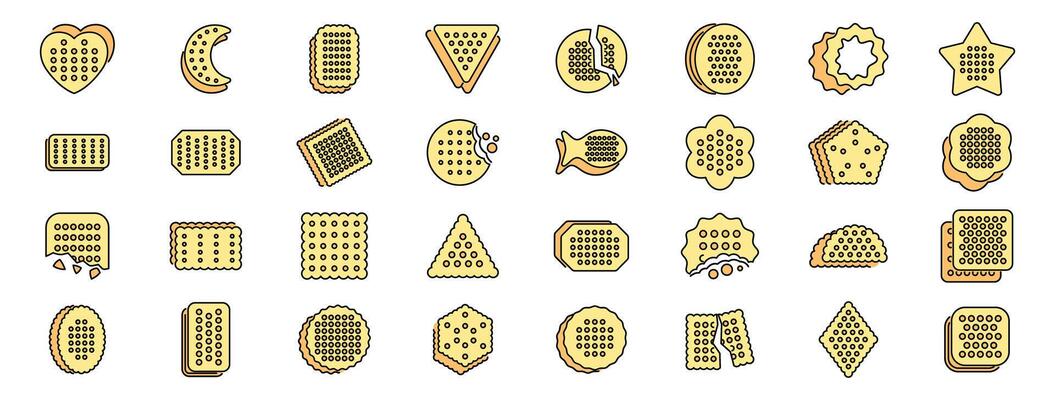 Variety of decorative cookie shapes and designs