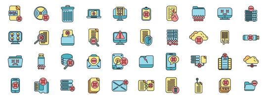 System failure preventing data processing, creating difficulties for information technology professionals vector