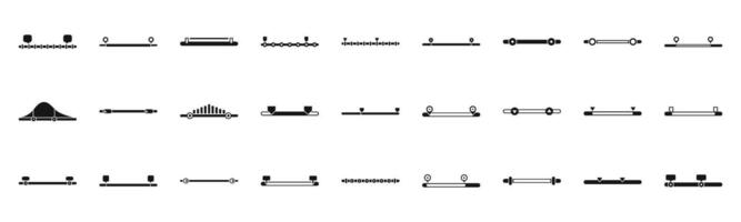 Price range icons set. Loading bars showing progress indication in user interface design vector