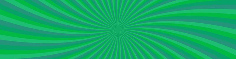Psychedelic spiral vortex ray background - abstract green design vector