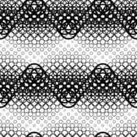 Abstract seamless black and white circle pattern background design vector