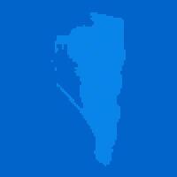 Blue halftone dot outline map background of Gibraltar vector
