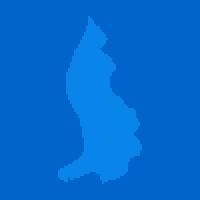 Blue halftone dot outline map background of Liechtenstein vector