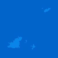 Blue halftone dot outline map background of Guernsey vector