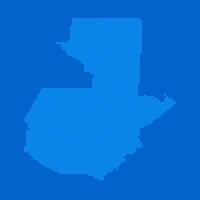 Blue halftone dot outline map background of Guatemala vector