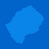 Blue halftone dot outline map background of Lesotho vector