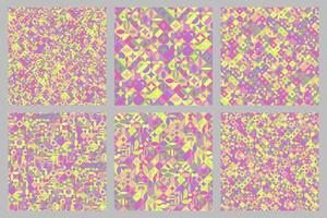 Seamless diagonal curved shape pattern background set vector