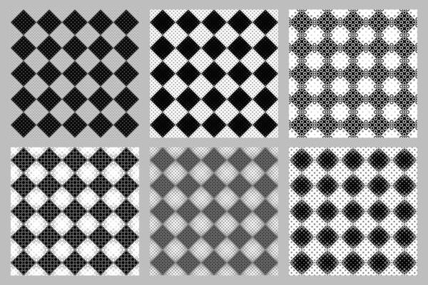 Abstract geometrical seamless circle pattern background design set