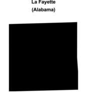 La Fayette, Alabama blank outline map vector