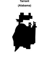 Tarrant, Alabama blank outline map vector