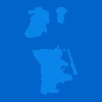 Blue halftone dot outline map background of Macao vector