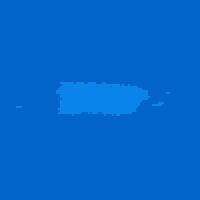 Blue halftone dot outline map background of Puerto Rico vector