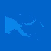 Blue halftone dot outline map background of Papua New Guinea vector
