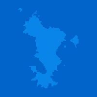Blue halftone dot outline map background of Mayotte vector