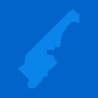 Blue halftone dot outline map background of Monaco vector