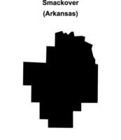 Smackover, Arkansas blank outline map vector