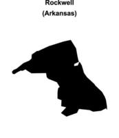 Rockwell, Arkansas blank outline map vector
