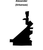 Alexander, Arkansas blank outline map vector