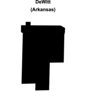 DeWitt, Arkansas blank outline map vector
