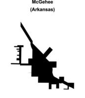 McGehee, Arkansas blank outline map vector