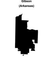Gibson, Arkansas blank outline map vector