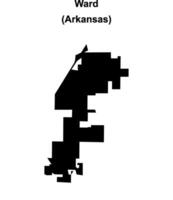 Ward, Arkansas blank outline map vector