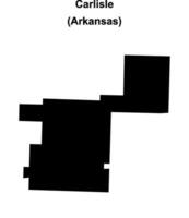 Carlisle, Arkansas blank outline map vector