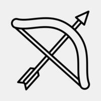 Icon sagitarius the archer. Zodiac horoscope elements. Icon in line style. vector