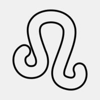 Icon leo. Zodiac horoscope elements. Icon in line style. vector