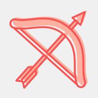 Icon sagitarius the archer. Zodiac horoscope elements. Icon in two tone style. vector