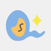 Icon virgo the virgin. Zodiac horoscope elements. Icon in flat style. vector