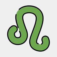 Icon leo. Zodiac horoscope elements. Icon in filled line style. vector