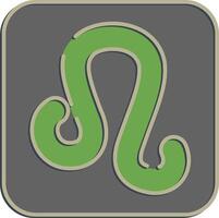 Icon leo. Zodiac horoscope elements. Icon in embossed style. vector