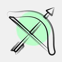 Icon sagitarius the archer. Zodiac horoscope elements. Icon in color spot style. vector