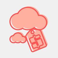 Icon carbon pricing. Renewable energy elements. Icon in two tone style. vector