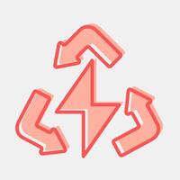 Icon clean energy. Renewable energy elements. Icon in two tone style. vector