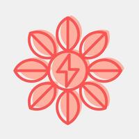 Icon power of nature. Renewable energy elements. Icon in two tone style. vector