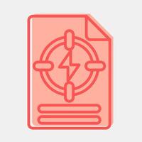 Icon energy specific policy. Renewable energy elements. Icon in two tone style. vector