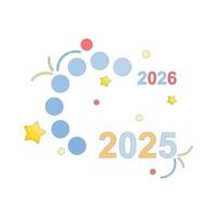 next year resolution concept. Next year business planning. Goals for 2026, year 2026 and thoughts about the future. process or progress and improvement. flat cartoon style design illustration. vector