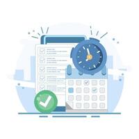 Planning App Concept. Calendar, schedule, appointment. Business Task Management. priority, important, reminder days on calendar. productivity concept. flat style design illustration. vector