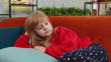 Teen girl at home suffers from unfair situation problem, break up, depressed, feeling bad, burnout video