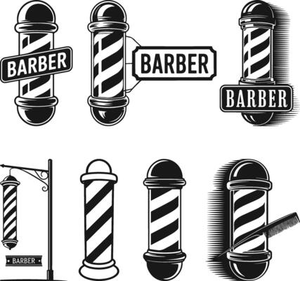 Barber Pole Set Silhouette
