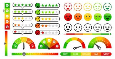 Rating of customer service satisfaction. Feedback concept. Quality control vector