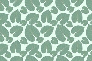 Continuous tropical pattern with exotic palm leaves in style. Perfect for vintage botanical backgrounds and decorative projects vector