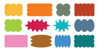 A set of colorful shapes and shapes vector