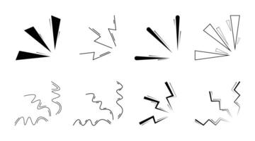 A set of black and white sketches of various shapes vector