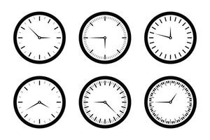 Six wall Clock design set vector