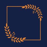 Modern Minimalist Corner Floral Frame Border vector